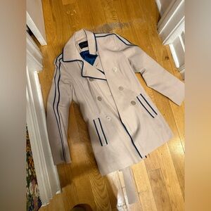 Tahari Women’s Beige Double-Breasted Trench Coat - Size Small